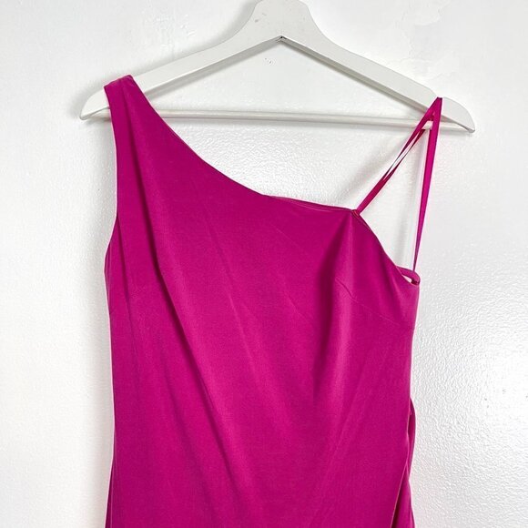MAC DUGGAL One-Shoulder Jersey Body-Con Gown in Candy Pink Size US 6 - Picture 6 of 12